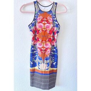 Anthropologie Dream Daily Rose Bodycon Printed‎ Dress SZ SM